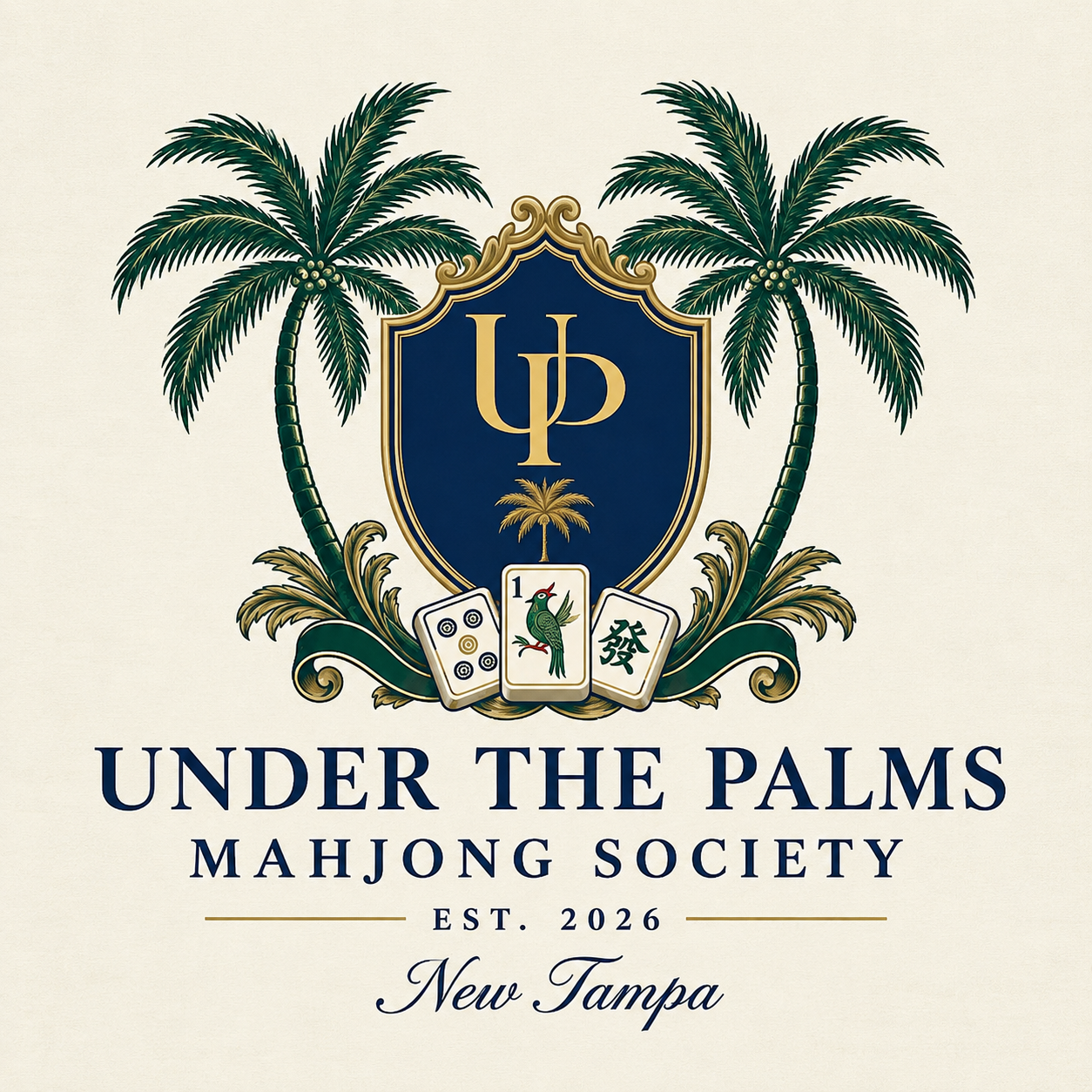 Under the Palms Mahjong Society logo